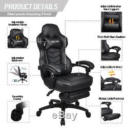 Racing Gaming Chair Adjustable Recliner Swivel PU Leather Office Desk Seat