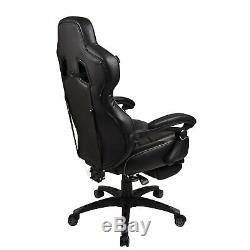 Racing Gaming Chair Adjustable Recliner Swivel PU Leather Office Desk Seat
