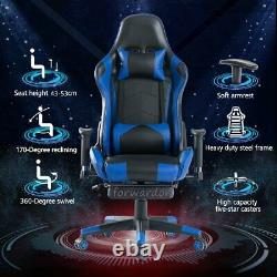 Racing Gaming Chair Computer Desk Office Chair Executive Swivel Recliner Leather