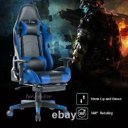 Racing Gaming Chair Computer Desk Office Chair Executive Swivel Recliner Leather
