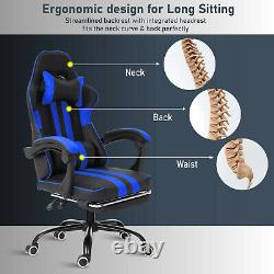 Racing Gaming Chair Computer Recliner Swivel Office Chair Leather Chairs Desk