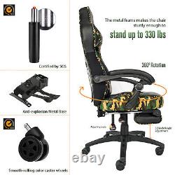Racing Gaming Chair Executive Office PU Leather Recliner Swivel Lift Adjustable