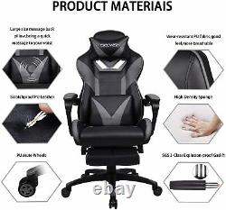 Racing Gaming Chair PC Executive Office Computer Desk Recliner Footrest Massage