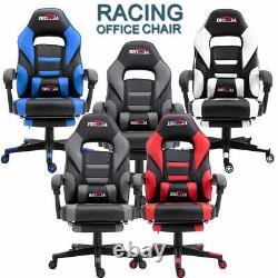 Racing Gaming Chair Recliner with Footrest Computer Desk Chairs Home Office Gift