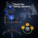 Racing Gaming Chair Swivel Leather Computer Desk Office Chair With Rgb Led Light