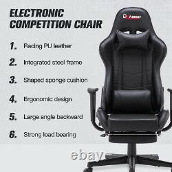 Racing Gaming Chairs with Footrest Swivel Office Chair Computer Desk Chair UK