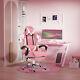 Racing Gaming Computer Girls Pink Recliner Office Swivel Pu Leather Lift Chair