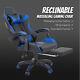 Racing Gaming Computer Massage Office Chair Reclining Desk Withfoot&lumbar Support