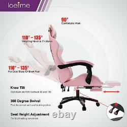 Racing Gaming Computer Office Chair Adjust Swivel Recliner Leather withFootrest UK