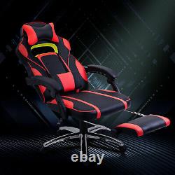 Racing Gaming Computer Office Chair PU Leather Adjustable Swivel Armrest Seat