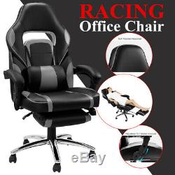 Racing Gaming Executive Office Chair Faux Leather Tilt Swivel HighBack Ergonomic