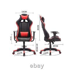 Racing Gaming Gamer Desk Office Home Chair Swivel Leather Executive High Back