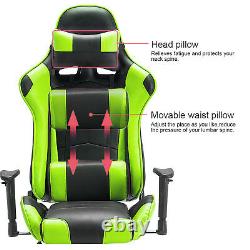 Racing Gaming Office Chair Adjustable Leather Swivel Computer Executive Recliner