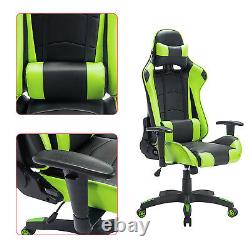 Racing Gaming Office Chair Adjustable Leather Swivel Computer Executive Recliner