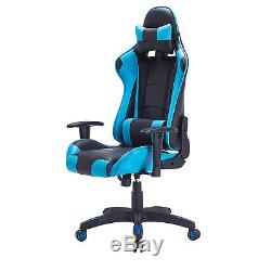 Racing Gaming Office Chair Adjustable Swivel Computer Executive Recliner Leather