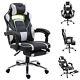 Racing Gaming Office Chair Adjustable Swivel Recliner Leather With Footrest New