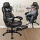 Racing Gaming Office Chair Ergonomic High Back Leather Seat Recliner With Footrest