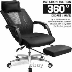 Racing Gaming Office Chair Executive Home Swivel Computer Recliner withFootrest UK