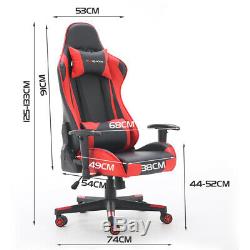 Racing Leather Gpracer Sports Office Chair Reclining Gaming Desk Pc Car Computer