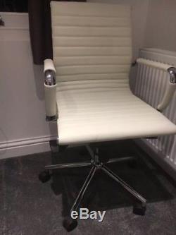 Ray & Charles Eames, BAND NEW. Swivel Office Chair. Italian Leather Calf Skin