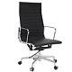 Real Leather Charles Eames Era Ribbed Office Chair Low Or High Back
