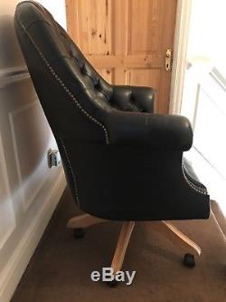 Real Leather Chesterfield Office Chair