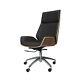 Real Leather Office Chair Walnut Wood Brown Leather Next Working Day Delivery