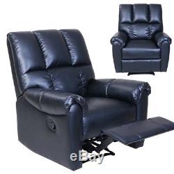 Recliner Chair Home Office Reclining Relax Seat Soft Durable Leather-like Fabric