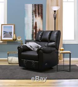 Recliner Chair Home Office Reclining Relax Seat Soft Durable Leather-like Fabric