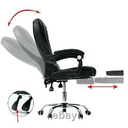 Recliner Leather Executive Computer Chair Office Gaming Swivel Luxury Massage