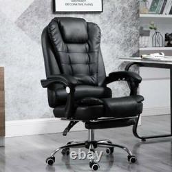 Recliner Soft Leather Executive Luxury Computer Chair Office Gaming Swivel
