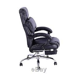 Reclining Faux Leather Computer Office Chair PU Chairs Swivel Height Adjustable