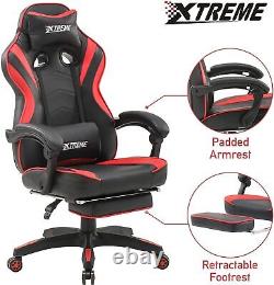 Reclining Gaming Chair with Footrest Office Desk PC Computer Swivel Recliner