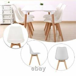 Rectangle Dining Table and 4 Chairs Set Padded Seat Dining Room Lounge Office