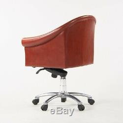 Red Leather Poltrona Frau Luca Scacchetti Sinan Office Desk Chair Multiple Avail
