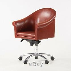 Red Leather Poltrona Frau Luca Scacchetti Sinan Office Desk Chair Multiple Avail