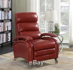 Red Leather Recliner Chair Office Relax Armchair Luxury Lounge Room Gaming Sofa