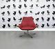 Refurbished Matteo Grassi Designer Arm Chair 2 Leather Red Seat And Back