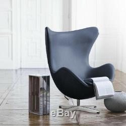 Retro Dark Blue Egg Chair Chair Leather living Room Chair Office Furniture