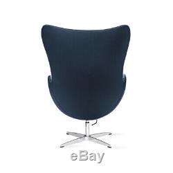 Retro Dark Blue Egg Chair Chair Leather living Room Chair Office Furniture