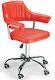 Retro Desk Chair Vintage Swivel Computer Pc Office Armchair Red Eco Leather New