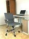 Retro Grey Designer Eames Ribbed Style Swivel Office Computer Chair