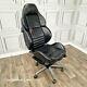 Retro Up-cycled Bmw E36 M3 Car Black Leather Swivel Office Gaming Chair Seat