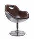 Retro Vintage Aviation Swivel Egg Chair Bonded Leather Kitchen/dinning/office
