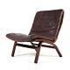 Retro Vintage Danish Farstrup Leather Lounge Chair Armchair 60s 70s Teak Modern