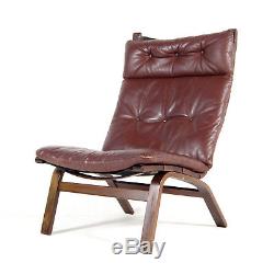Retro Vintage Danish Farstrup Rosewood & Leather Lounge Easy Chair Armchair 60s