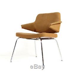 Retro Vintage Danish Modern Chrome Lounge Armchair Easy Desk Office Chair 1970s