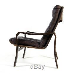 Retro Vintage Danish Rosewood & Leather Easy Chair Armchair 60s 70s Mid Century