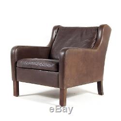 Retro Vintage Danish Rosewood & Leather Easy Chair Armchair 60s 70s Mogensen