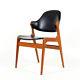 Retro Vintage Danish Teak & Faux Leather Desk Office Side Chair Armchair 50s 60s